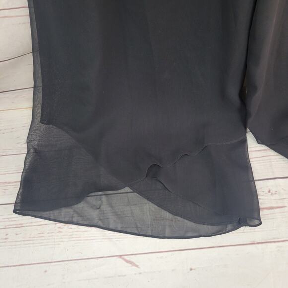 Alex Evenings Womens Sheer Elastic Waist Gaucho Dress Pants, Black, Large - Picture 7 of 7
